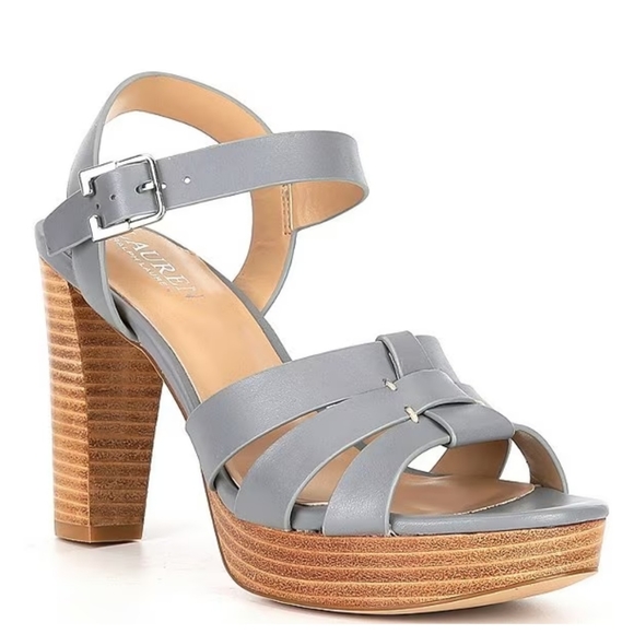 Ralph Lauren Shoes - Ralph Lauren Ankle Strap  Platform Sandals 1" Platform 2.75" heel 100% Authentic